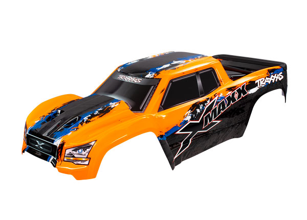 [ TRX-7811 ] Traxxas body, X-Maxx®, Orange (painted, decals applied) (assembled with front & rear body mounts, rear body support, and tailgate protector) - TRX7811