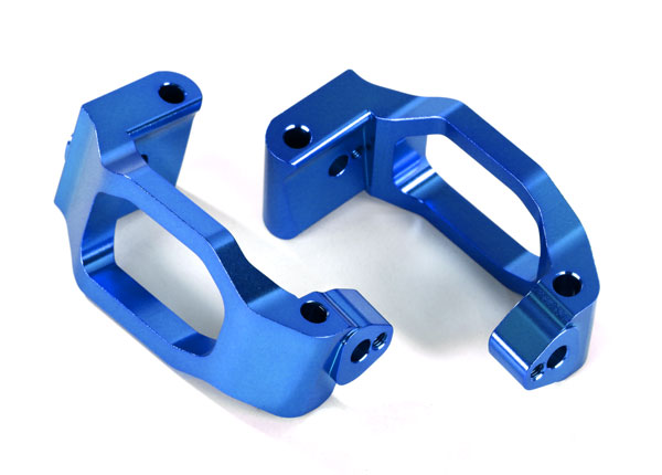 [ TRX-8932X ] Traxxas Caster blocks (c-hubs), 6061-T6 aluminum (blue-anodized), left & right/ 4x22mm pin (4)/ 3x6mm BCS (4)/ retainers (4) - TRX8932X