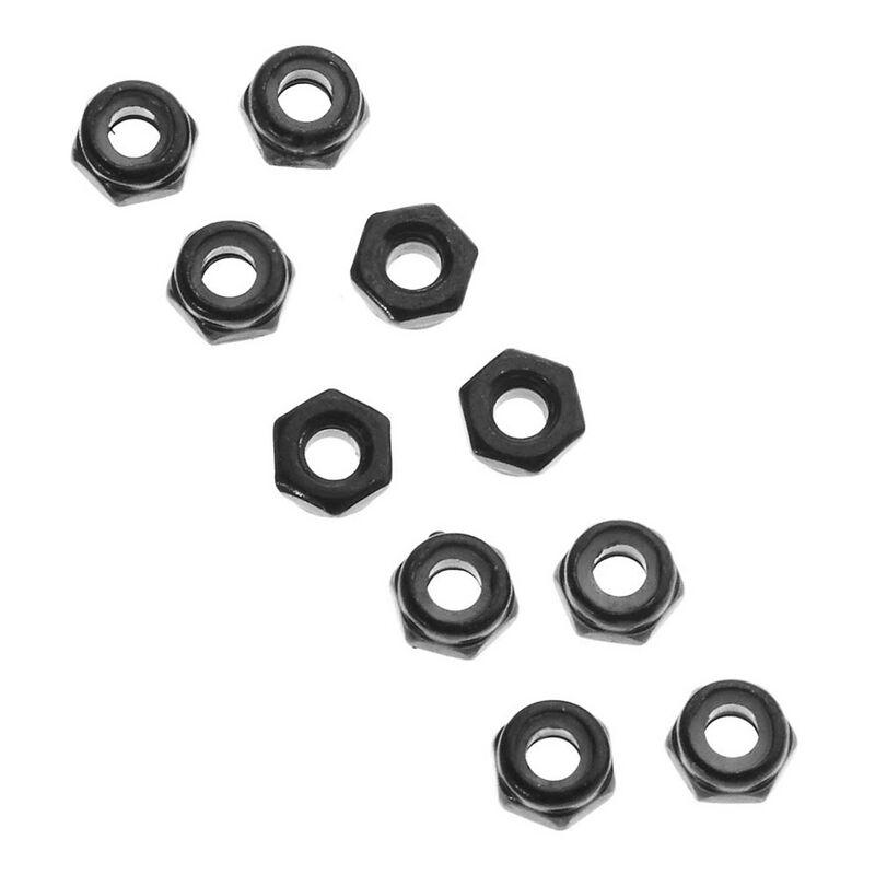 [ AXA1052 ] Thin Nylon Locking Hex Nut - AXIC1052M3 Black (10)