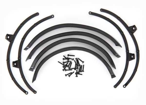 [ TRX-9227 ] Traxxas Fender flares, front & rear (2 each)/ flare mounts (4)/ 2x8 CS (24) (fits #9211 body) - TRX9227