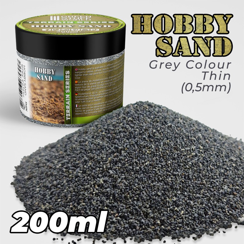 [ GSW11181 ] Green stuff world Thin Hobby Sand - Dark Grey 200ml