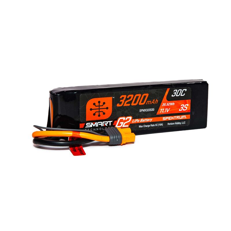 [ SPMX323S30 ] Spektrum 11.1V 3200mAh 3S 30C Smart G2 LiPo Battery: IC3