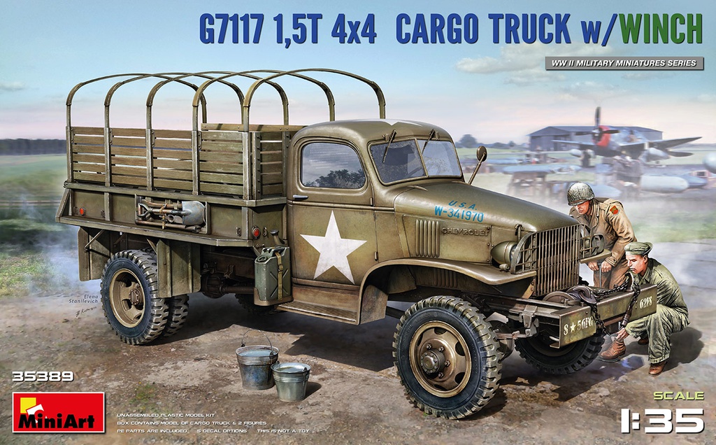 [ MINIART35389 ] G7117 1,5t 4x4 Cargo Truck w/Winch 1/35