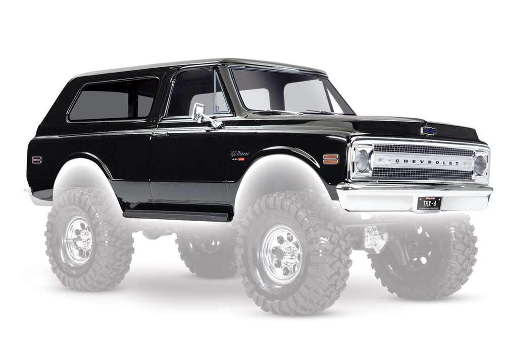 [ TRX-9112X ] Traxxas Body, Chevrolet Blazer (1969), complete (black) (includes grill, side mirrors, door handles, windshield wipers, front & rear bumpers, decals) - TRX9112X