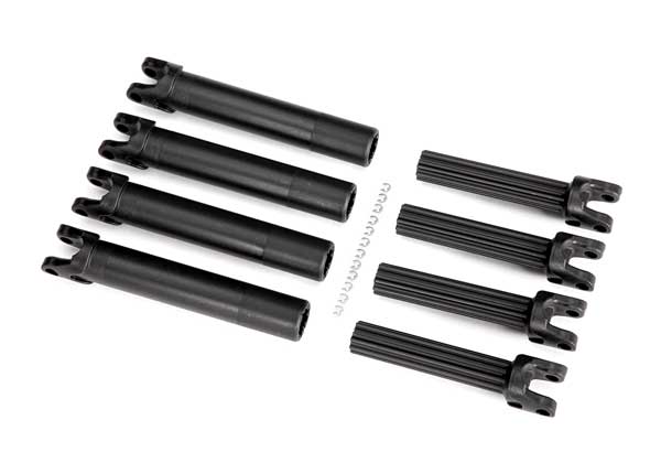 [ TRX-8993 ] Traxxas Half shaft set, left or right (plastic parts only) (internal splined half shaft/ external splined half shaft) (4 assemblies) (for use with #8995 WideMaxx® suspension kit) TRX8993