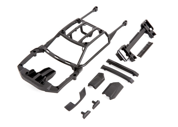 [ TRX-9513X ] Traxxas  Body support (assembled with front mount & rear latch)/ skid pads (roof) (left & right) TRX9513X