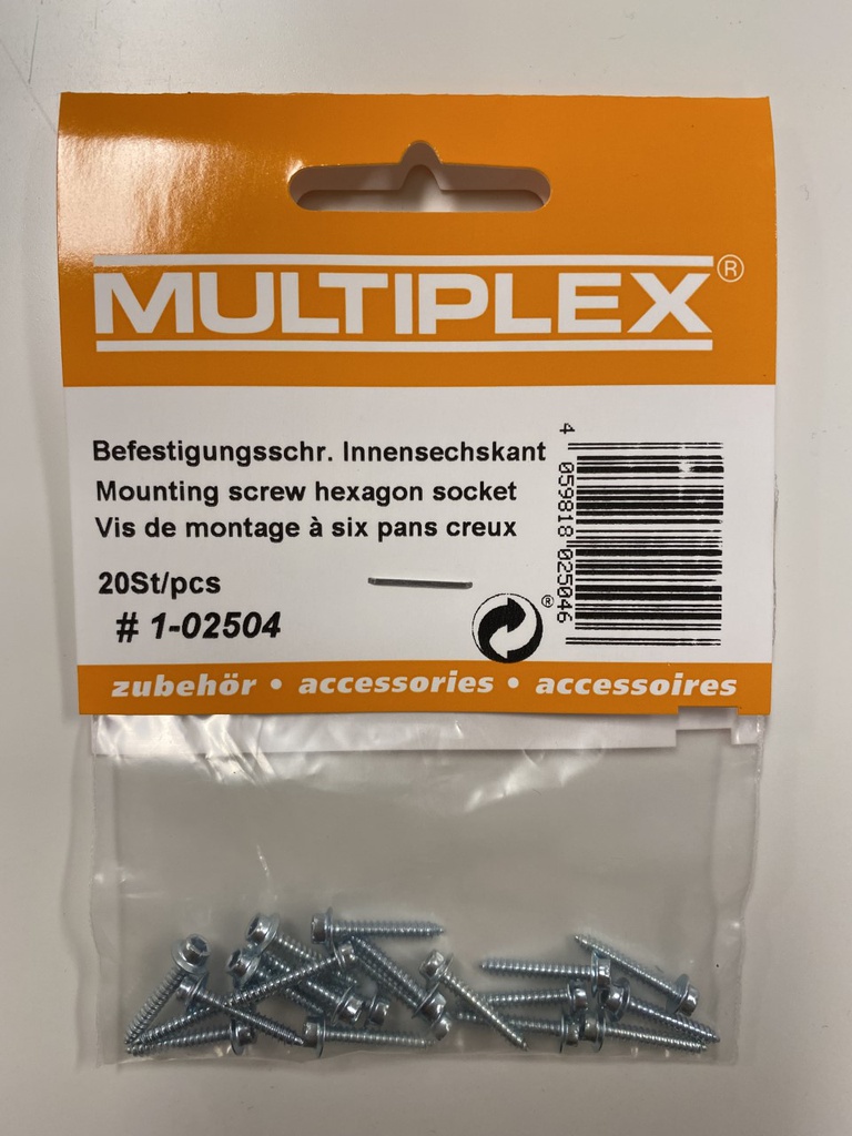 [ MPX1-02504 ] Servo-Mounting-Bolt with Hexdrive (20st)