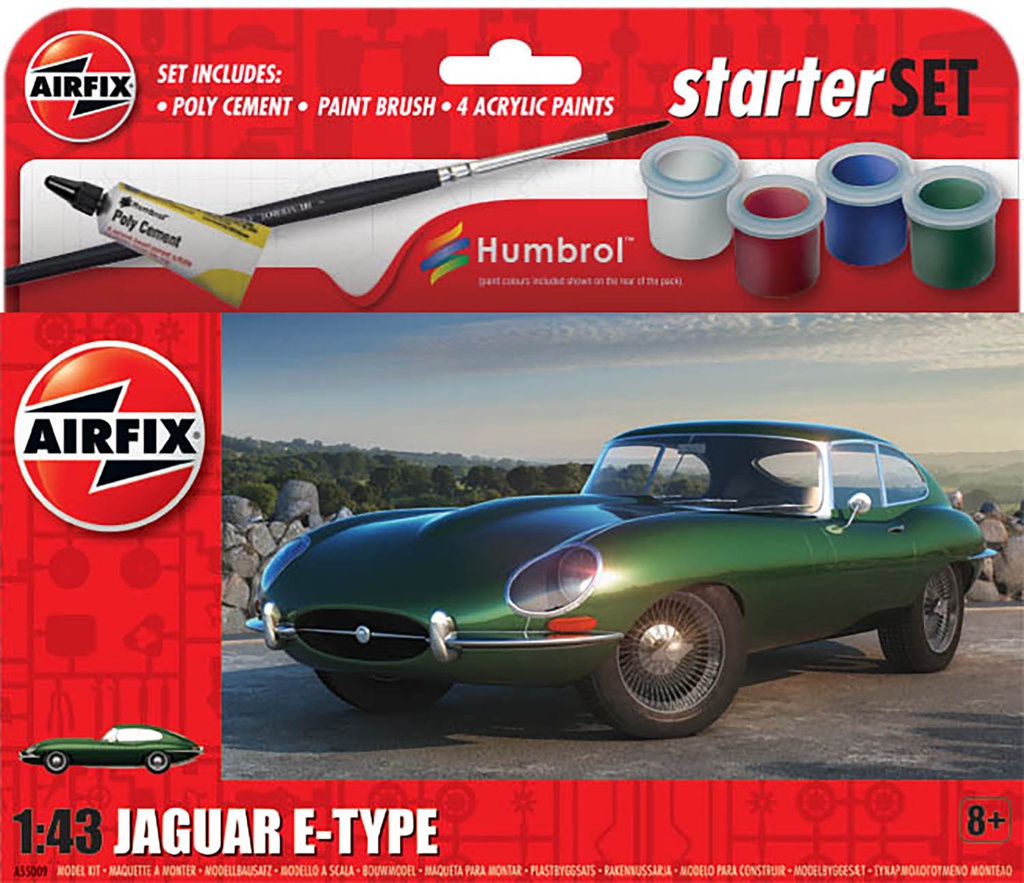 [ AIRA55009 ] Airfix Jaguar E-type starter set 1/43