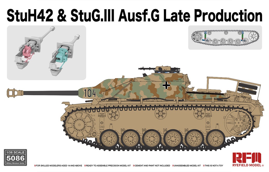 [ RFM5086 ] Ryefield model Stuh & Stug.III Ausf.G late production  WWII 1/35
