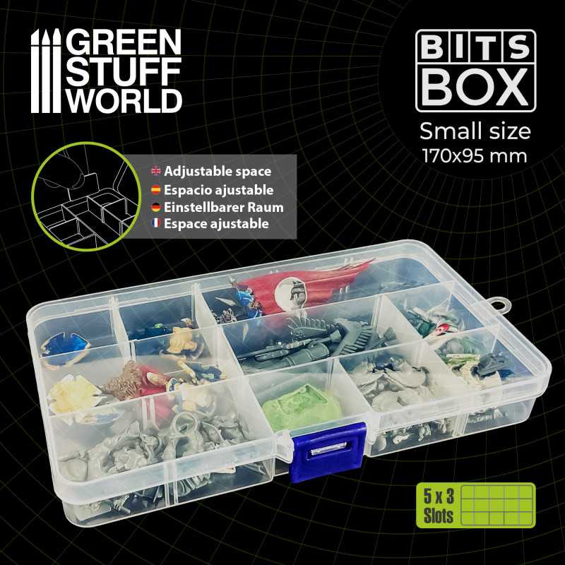 [ GSW3553 ] Green stuff world Removable plastic bits box (storage box)