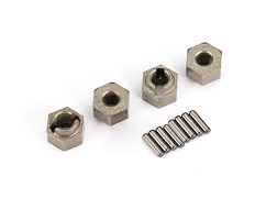 [ TRX-9750A ] Traxxas  Wheel hubs, 7mm hex (steel) (4)/ axle pins (8) - TRX9750A