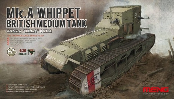[ MENGTS-021 ] Meng british medium tank mk.A Whippet  WW-01  1/35