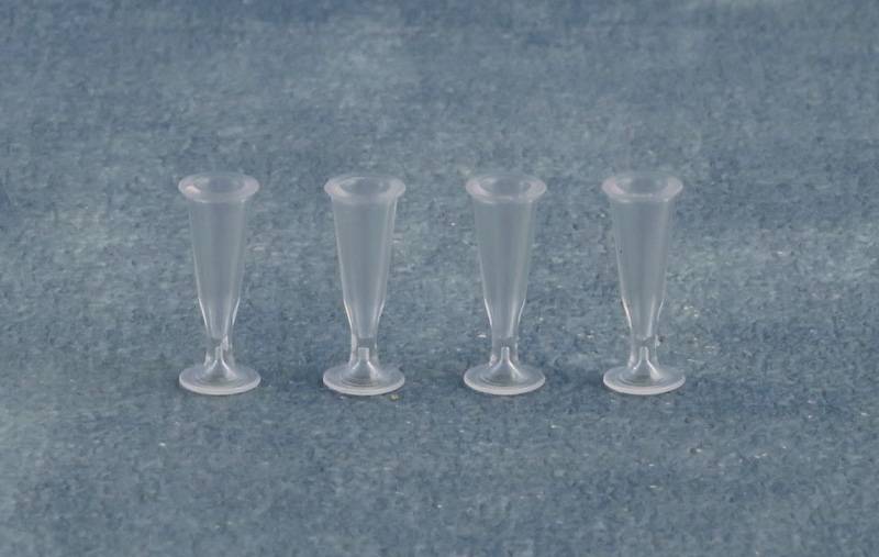 [ SADD2557 ] Streets Ahead Dollshouse 4 Champagne Glazen