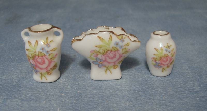 [ SADD2237 ] Streets Ahead Dollshouse 3 Bloemen Vazen