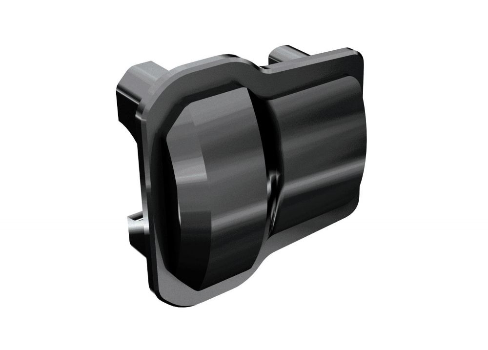 [ TRX-9738-BLKCR ] Traxxas Differential cover, front or rear (black chrome) (2) - trx9738-blkcr