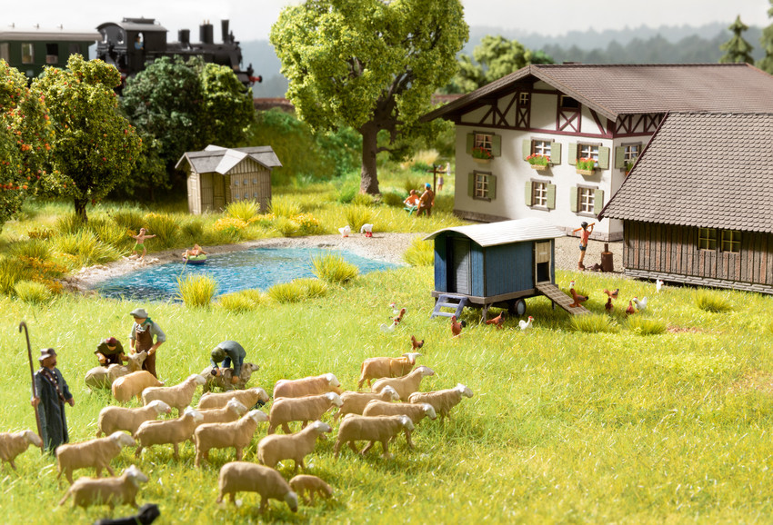 [ NO12854 ] Kudde Schapen met heder + geluid