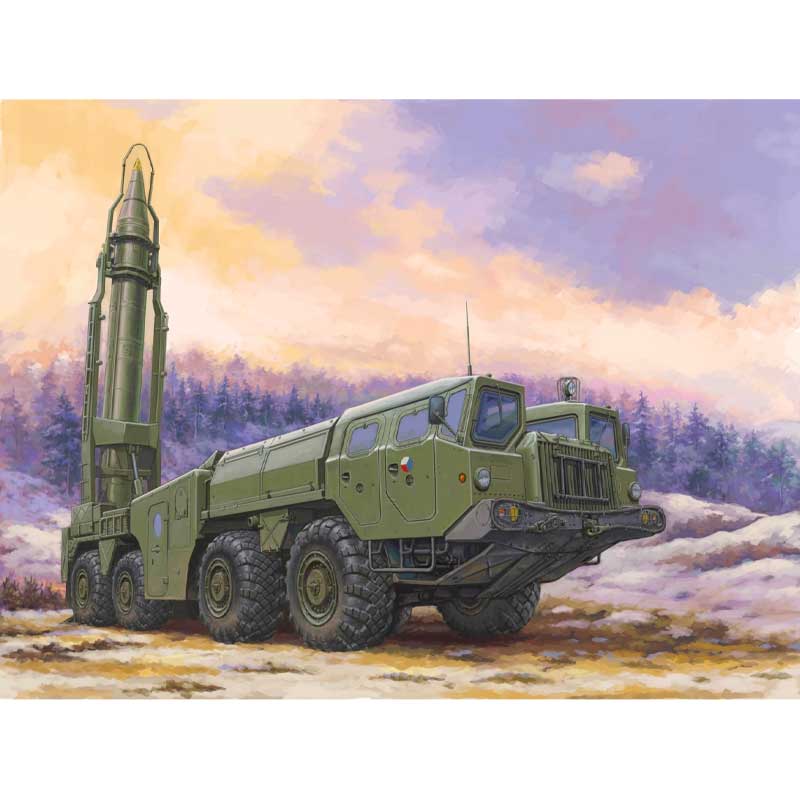 [ HB82939 ] Hobbyboss Soviet (9p117M1) launcher with R17 rocket of 9K72 missile complex "elbrus" (scud B) 1/72
