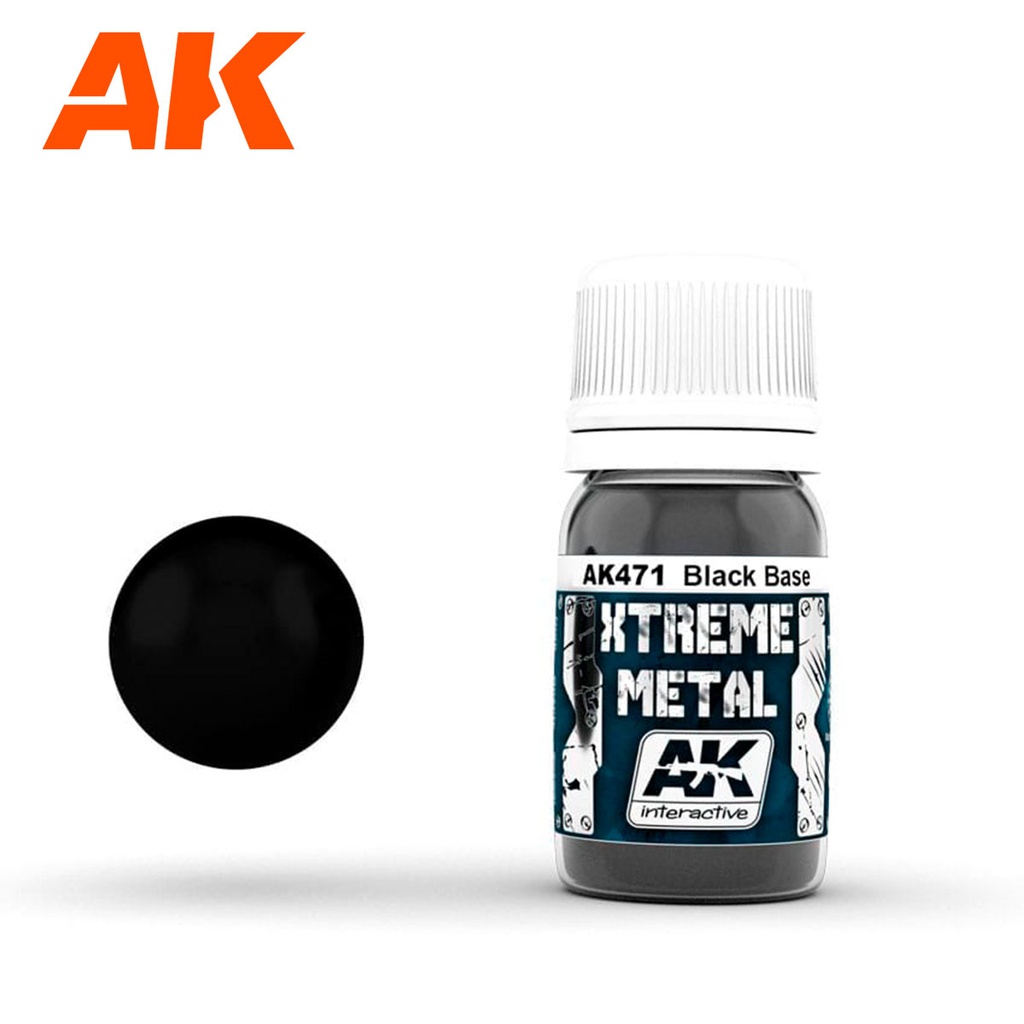 [ AK471 ] Ak-interactive Xtreme metal Black base 30ml