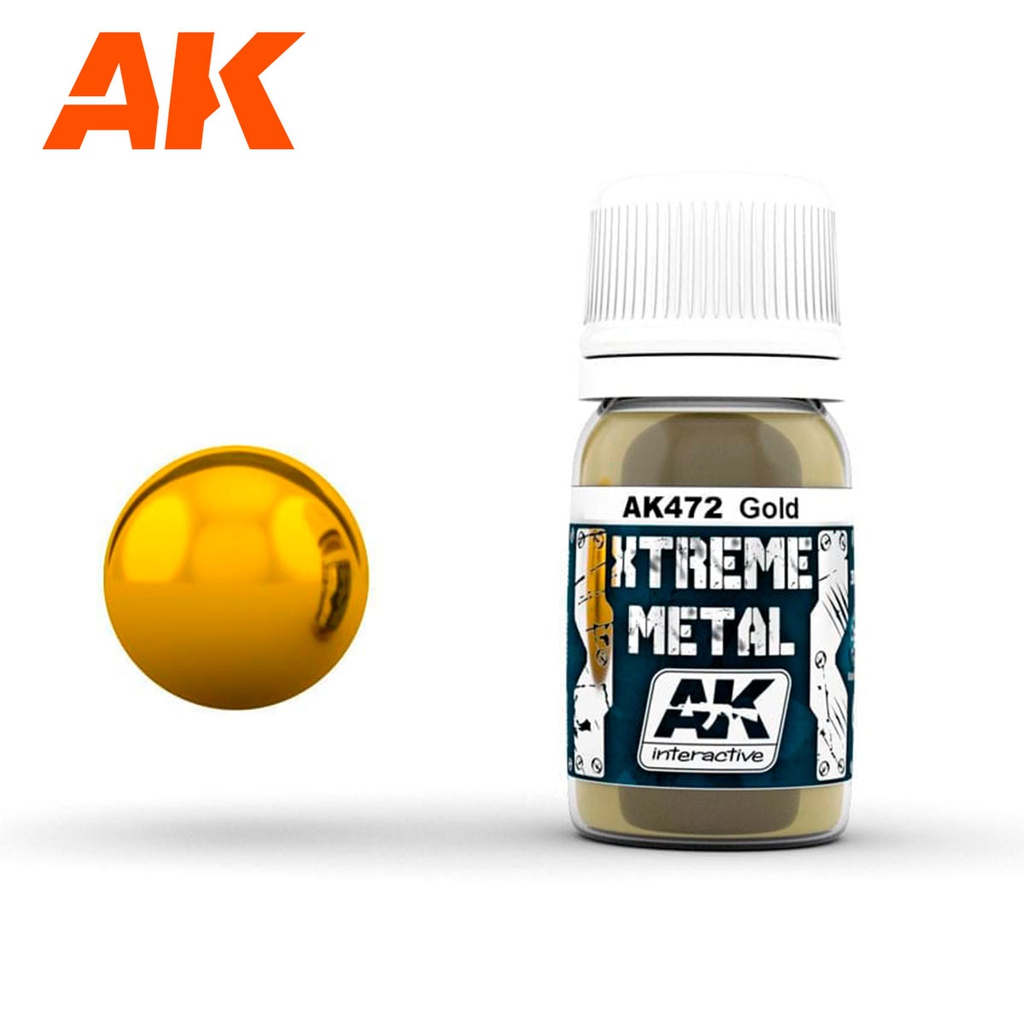 [ AK472 ] Ak-interactive Xtreme metal Gold 30ml