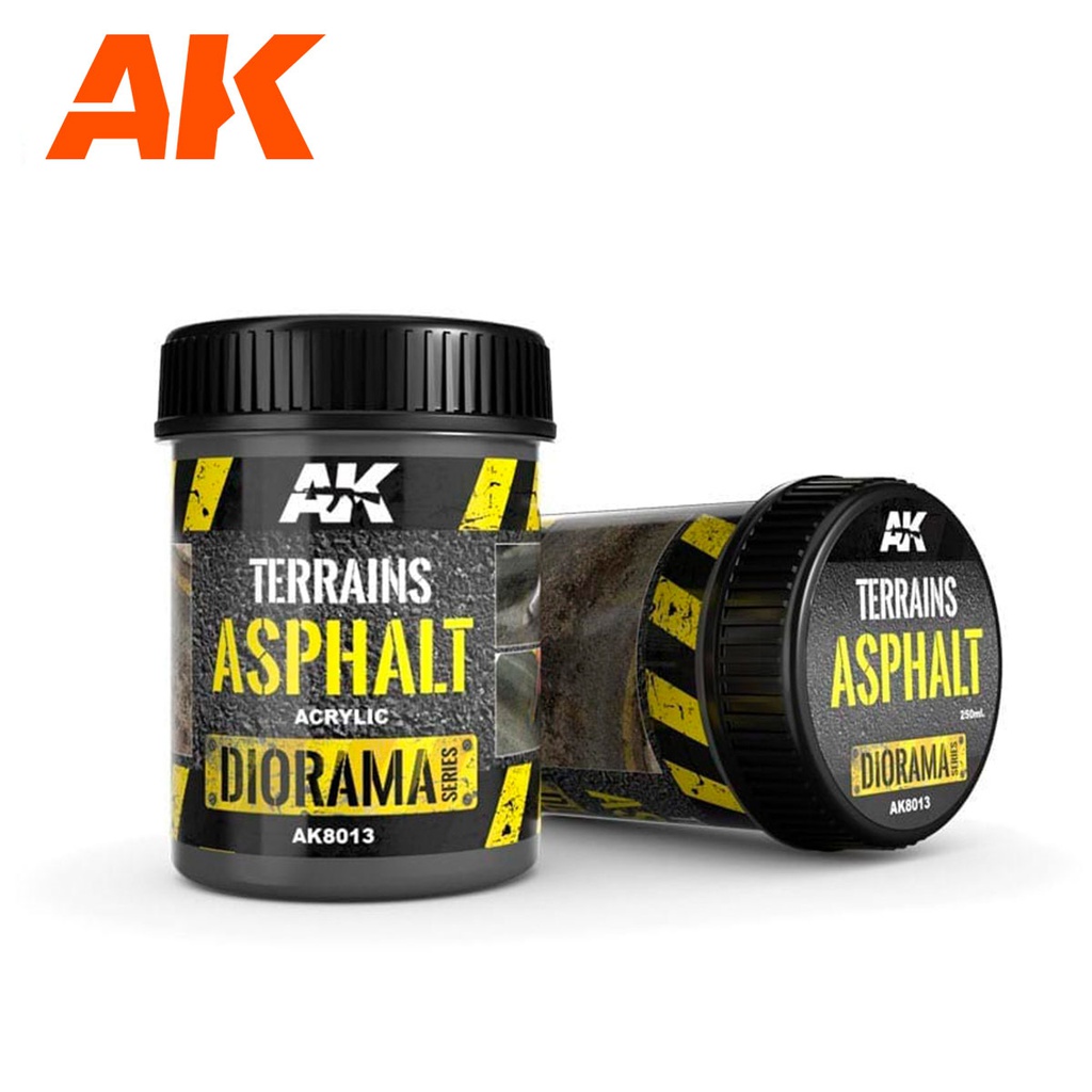 [ AK8013 ] Ak-interactive Dioramas TERRAINS ASPHALT - 250ml (Acrylic)