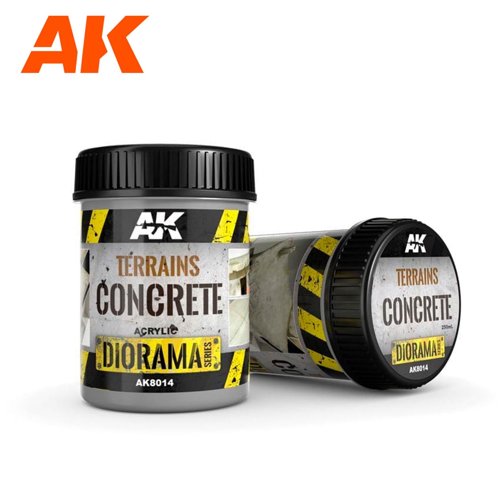 [ AK8014 ] Ak-interactive Dioramas TERRAINS CONCRETE - 250ml (Acrylic)