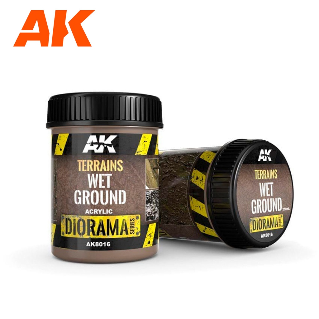 [ AK8016 ] Ak-interactive Dioramas TERRAINS WET GROUND - 250ml (Acrylic)