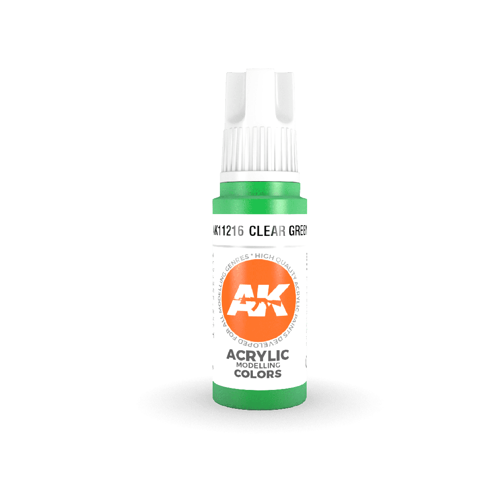 [ AK11216 ] Ak-interactive Acrylics 3GEN Clear Green 17ml