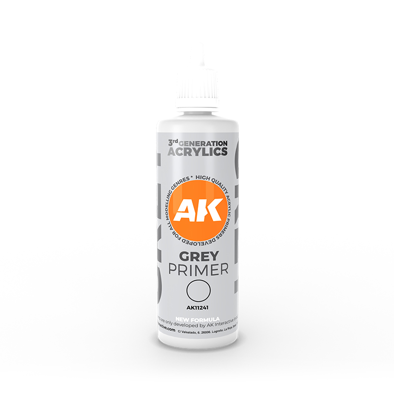[ AK11241 ] Ak-interactive Acrylics 3GEN Grey Primer 100 ml 3GEN
