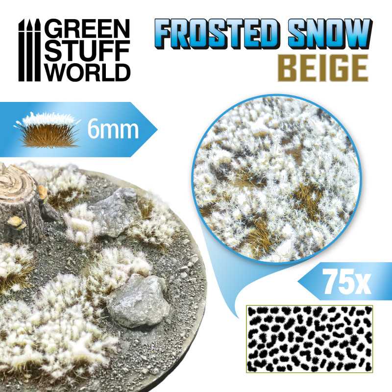 [ GSW11789 ] Green stuff world Frosted tuft snow Beige 6mm