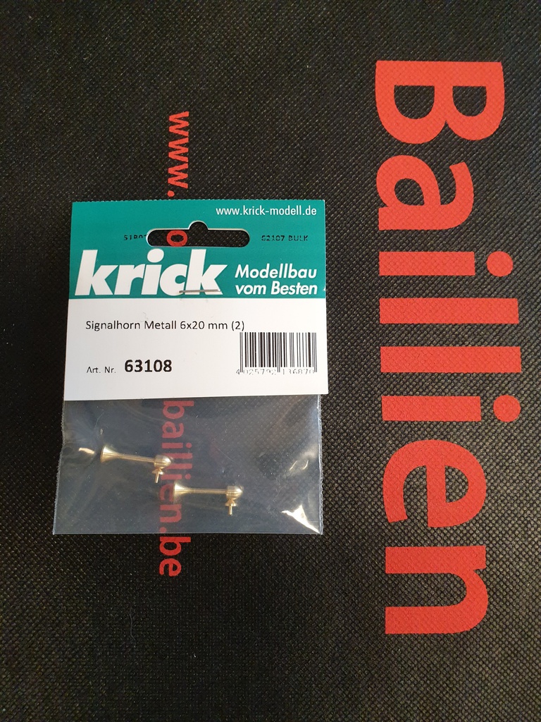[ KR63108 ] Krick corne métallique 6 x 20 mm 2 pièces
