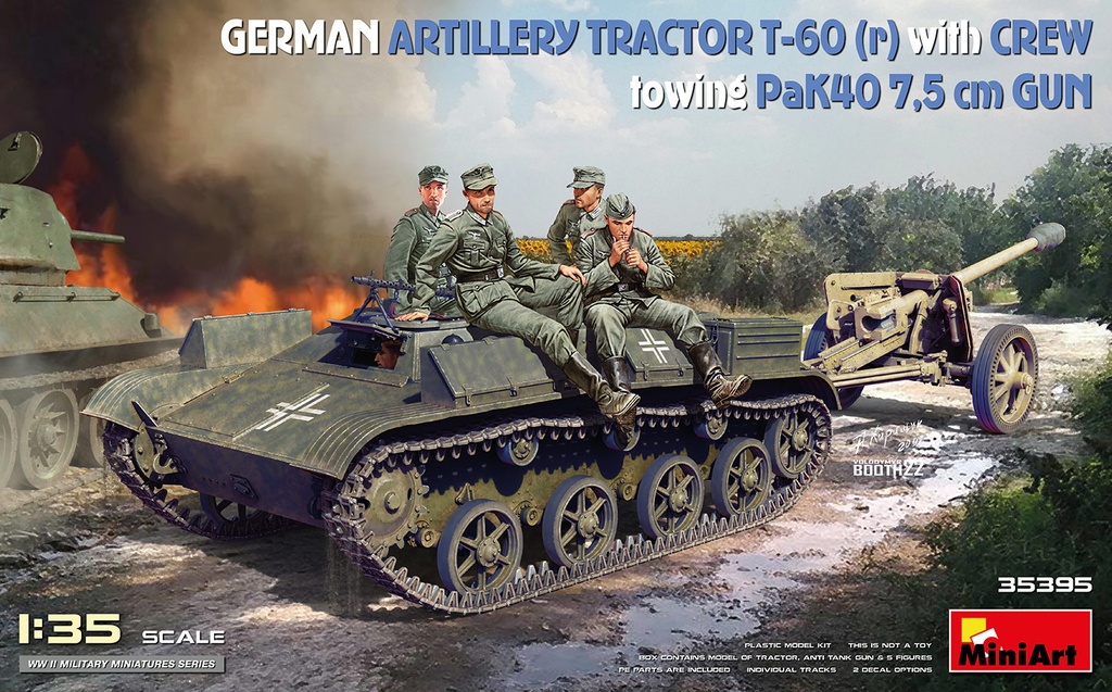 [ MINIART35395 ] Miniart artillery tractor T-60 (r) with crew  1/35