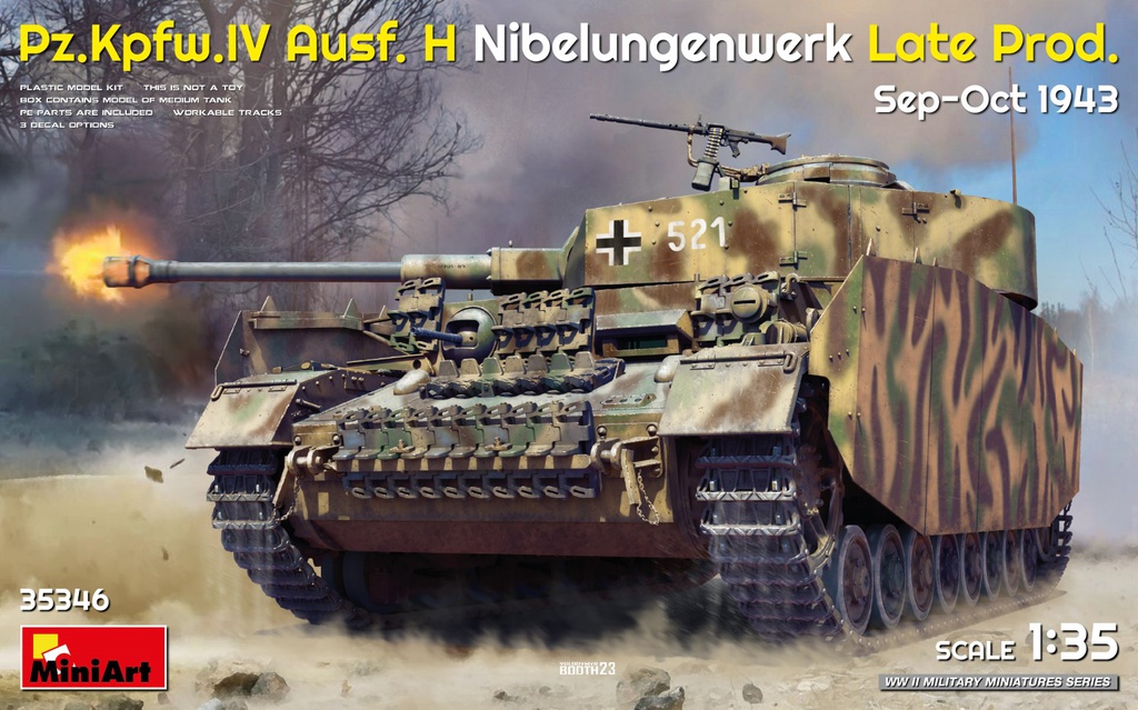 [ MINIART35346 ] Miniart Pz.Kpfw.IV Ausf.H Nibelungenwerk Sep-Oct 1943 1/35
