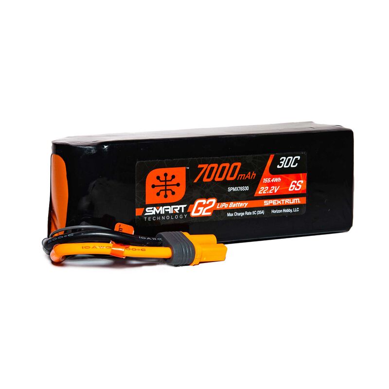 [ SPMX76S30 ] Spektrum 22.2V 7000mAh 6S 30C Smart G2 LiPo Battery: IC5
