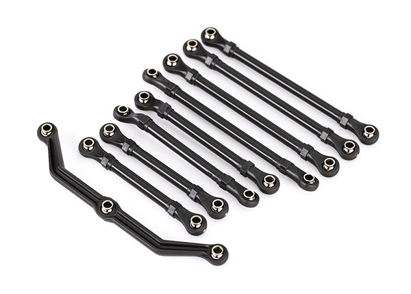 [ TRX-9842 ] Traxxas Suspension link set, complete (front & rear) (includes steering link (1), front lower links (2), front upper links (2), rear links (4)) (assembled with hollow balls) (fits 1/18 scale vehicles with long wheelbase) - trx9842