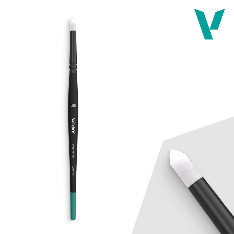[ VALB08003 ] Vallejo Weathering Round Synthetic Brush / penseel Large