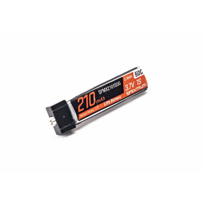 [ SPMX2101S50 ] Spektrum 3.7V 210mAh 1S 50C LiPo Battery: JST PH 1.25 (Ultra Micro) Connector
