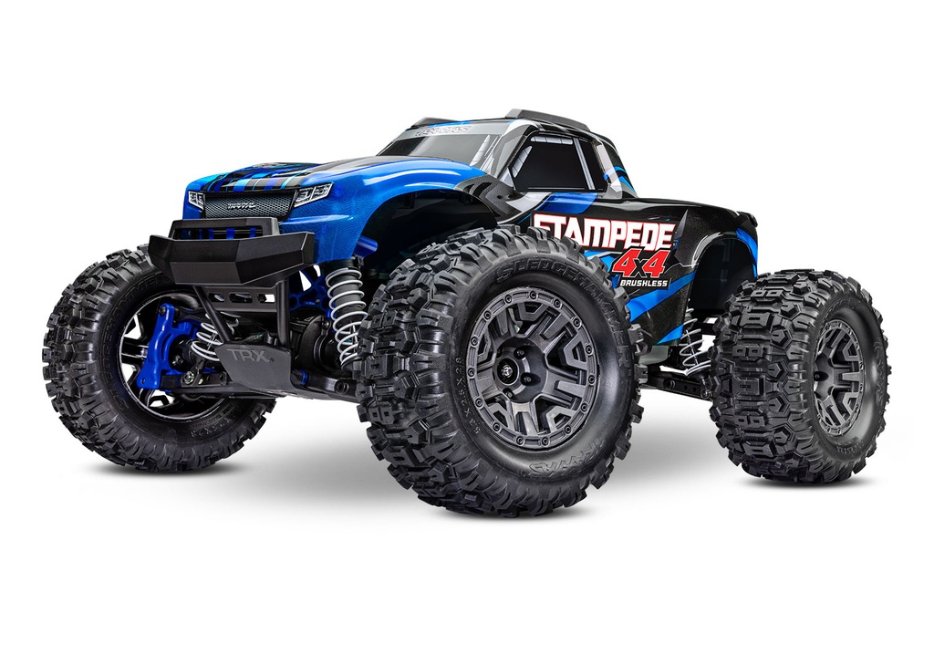 [ TRX-67154-4BLUE ] Traxxas STAMPEDE 4X4 BL-2S BRUSHLESS: 1/10-SCALE 4WD MONSTER TRUCK TQ 2.4GHZ - BLUE