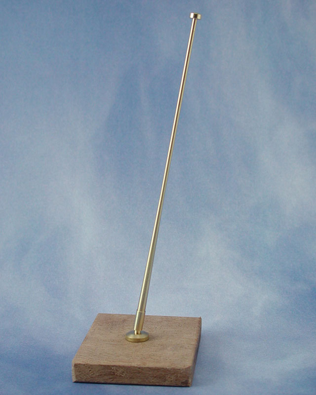 [ KR63432 ] Krick Brass flagpole with angled base (2 pieces)