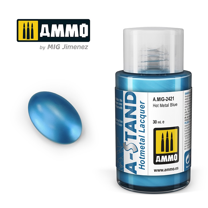 [ MIG2421 ] AMMO A-STAND HOT METAL BLUE 30ML JAR