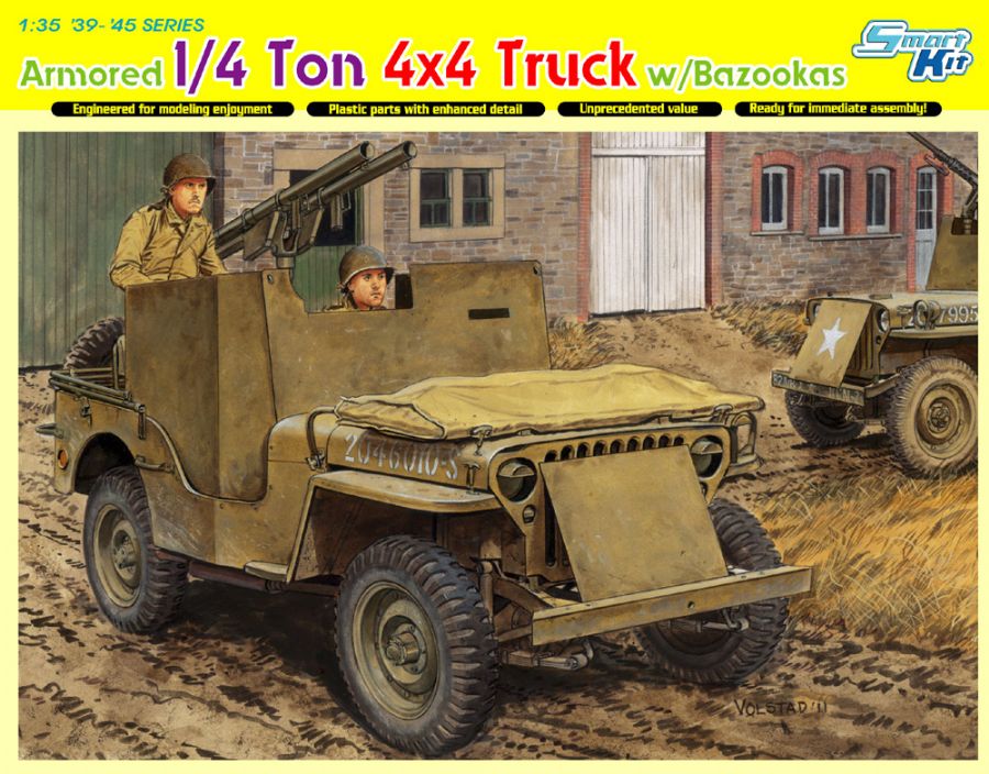 [ DRA6748 ] 1/4-TON TRUCK 4x4 AROMORED TRUCK w/BAZOOKA 