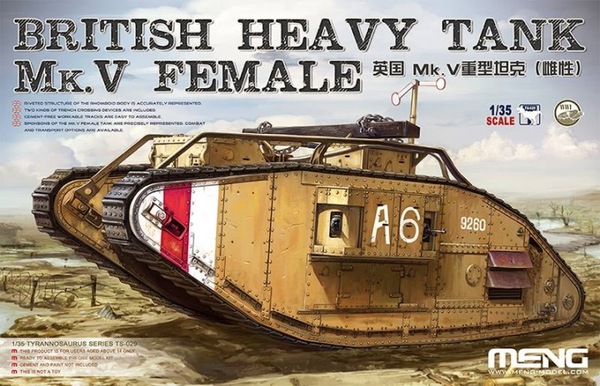 [ MENGTS-029 ] Meng British Heavy Tank Mk. V Female 1/35 WW-1