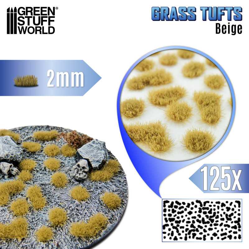 [ GSW12948 ] Green stuff world Static Grass Tufts 2 mm - Beige