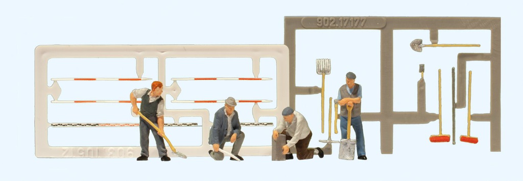 [ PRE10780 ] Preiser specialisten  terrein / grondwerkers 1/87 HO