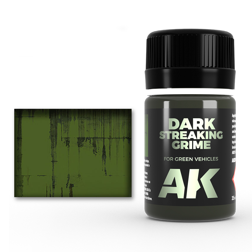 [ AK024 ] Ak-interactive Enamel effects STREAKING GRIME FOR DARK VEHICLES 35ml