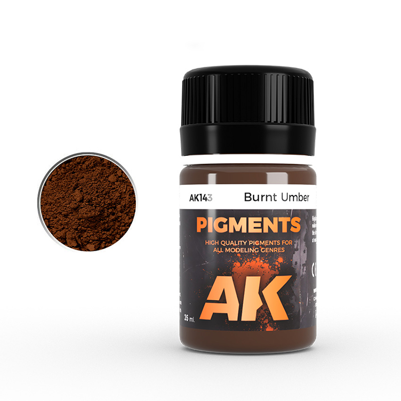 [ AK143 ] Ak-interactive Enamel effects BURNT UMBER PIGMENT 35ml