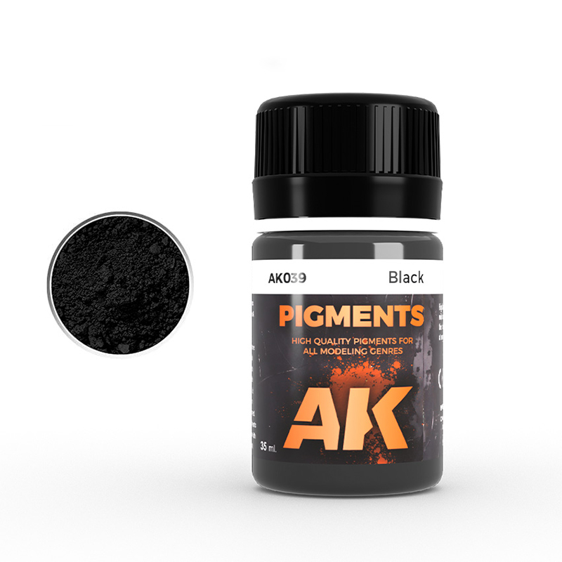 [ AK039 ] Ak-interactive Enamel effects BLACK PIGMENT 35ml