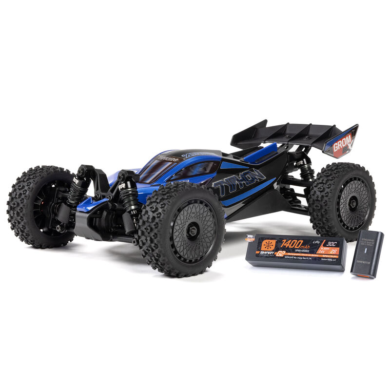 [ ARA2306ST2 ] TYPHON GROM 4x4 223S BLX BRUSHLESS SMALL SCALE BUGGY RTR With DSC, Battery & Charger, Blue