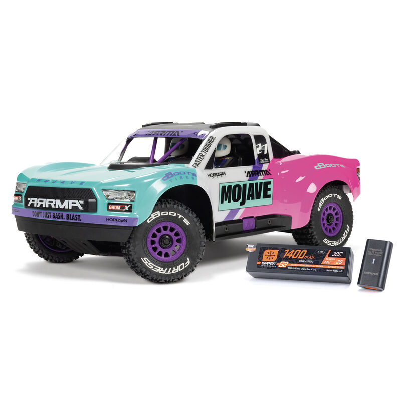 [ ARA2304ST1 ] MOJAVE GROM 4X4 223S BLX BRUSHLESS SMALL SCALE DESERT TRUCK RTR With DSC, Battery & Charger, Teal