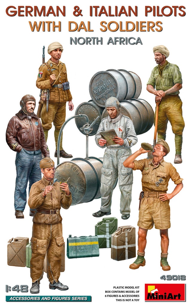 [ MINIART49018 ] Miniart German & Italian pilots with DAL soldiers - North Africa  1/48