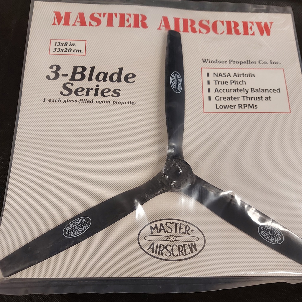 [ MASTERAIRSCREW13X8 ] 3-Blade propeller 13X8" / 33x20cm